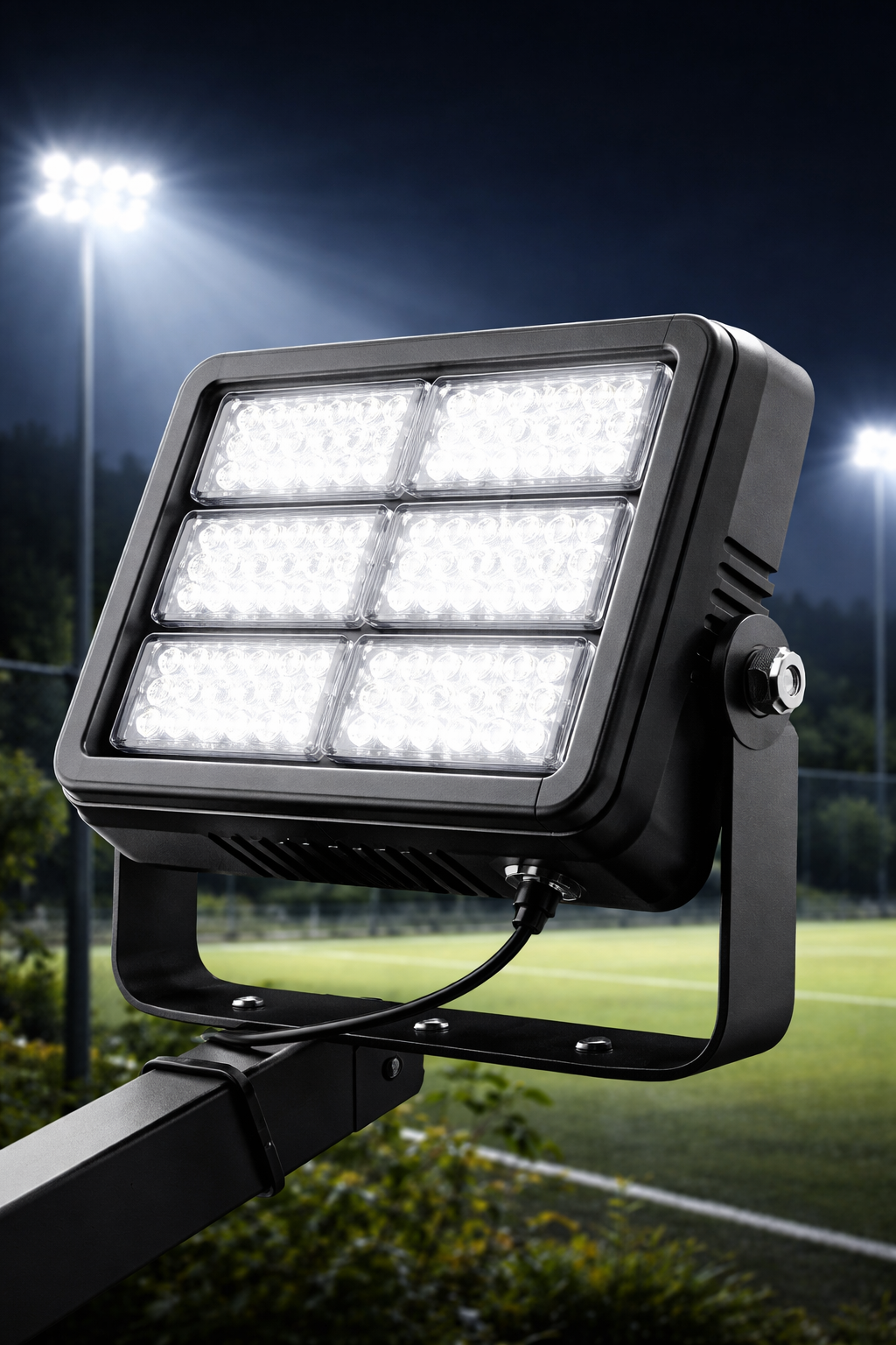 LED flood lights for outdoor security and large area lighting