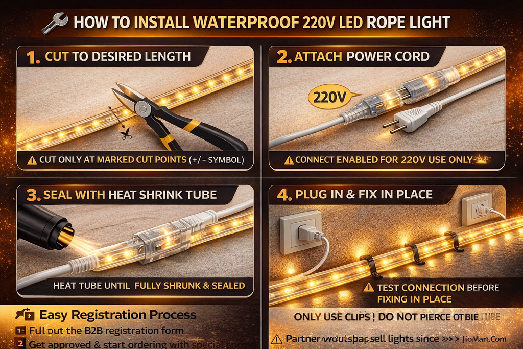 220V SMD 2835 LED rope light 120 LED per meter waterproof outdoor decorative lighting 50 meter roll