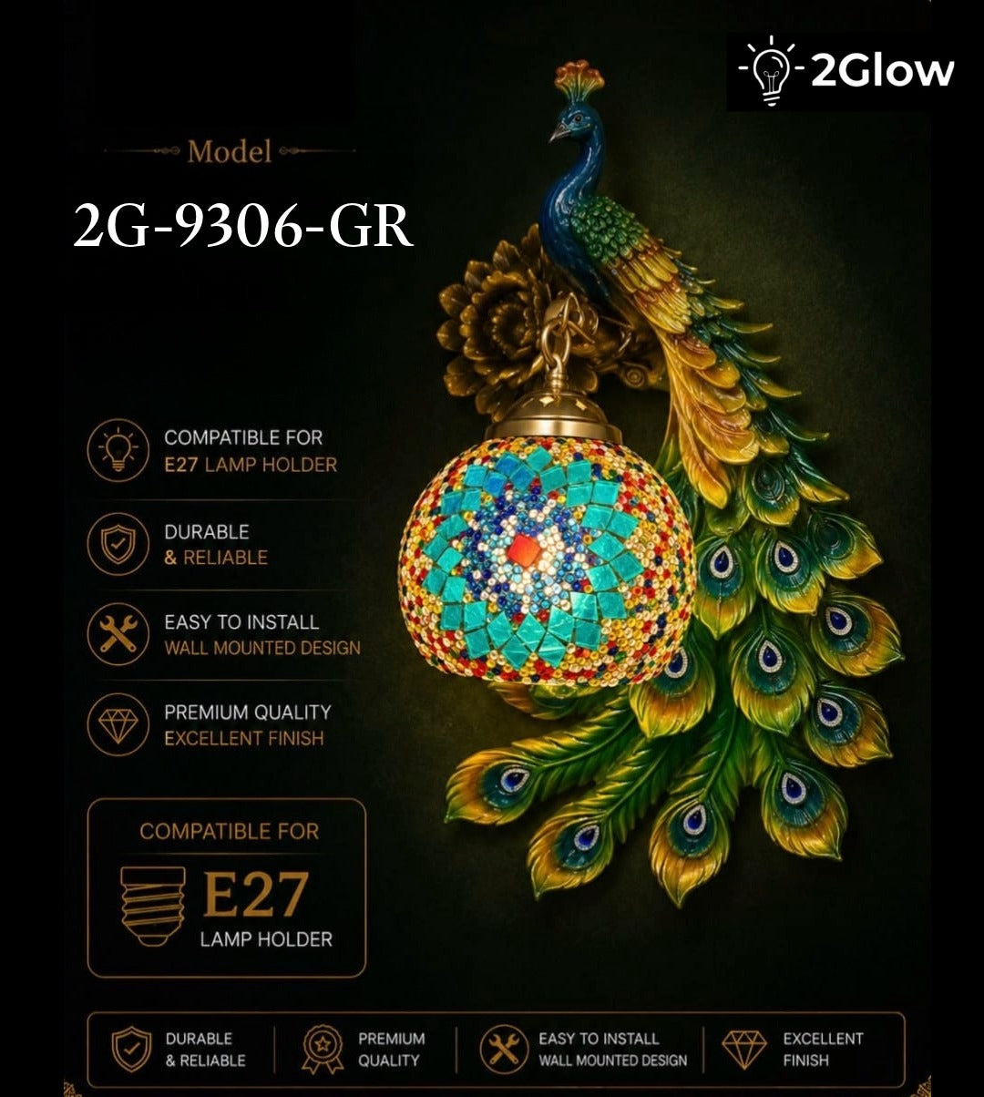 Peacock swing arm wall light decorative E27 wall lamp without bulb for luxury bedroom and living room interior décor
