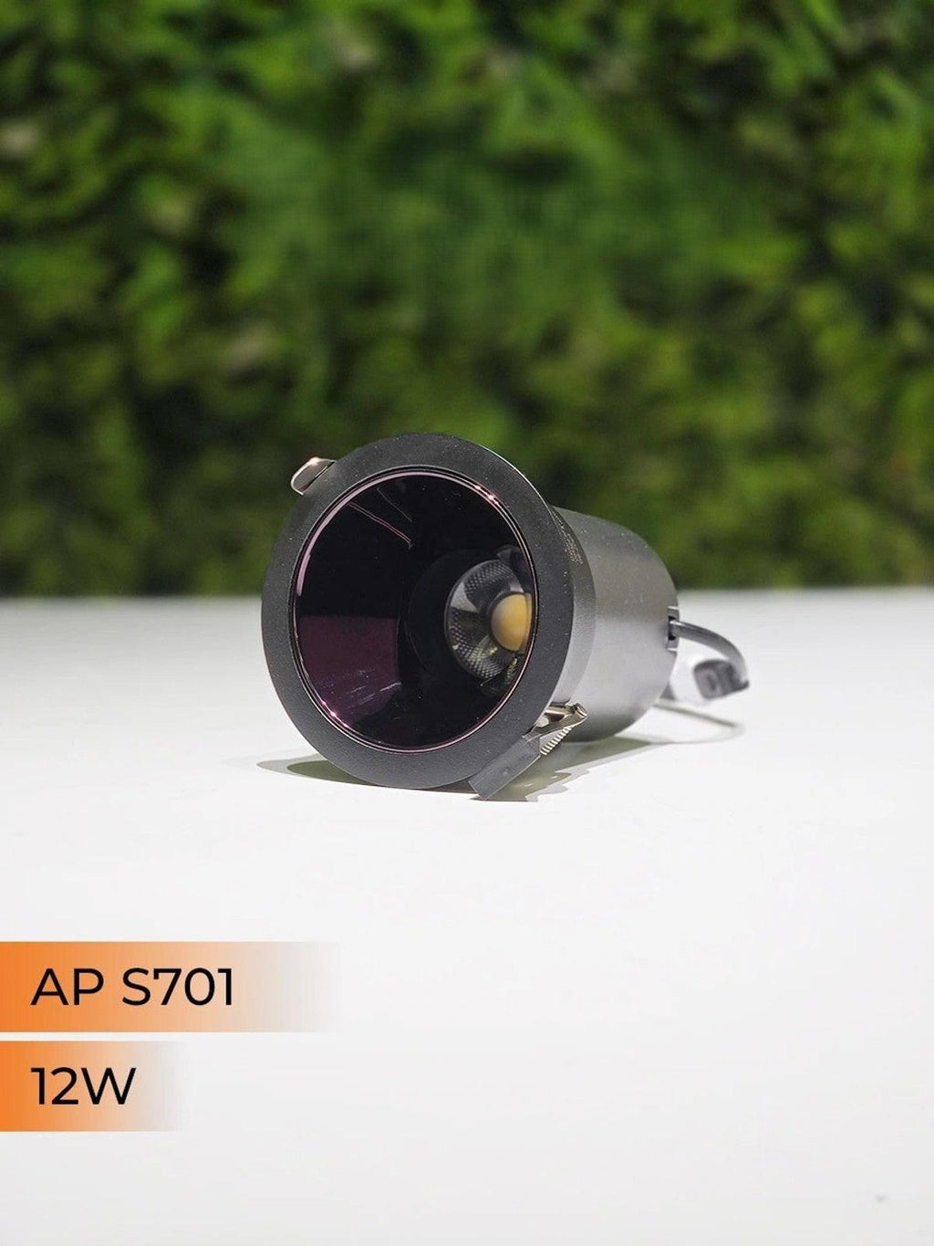 S 701 12W black deep recessed COB downlight PB reflector anti glare LED ceiling spotlight for modern interior lighting