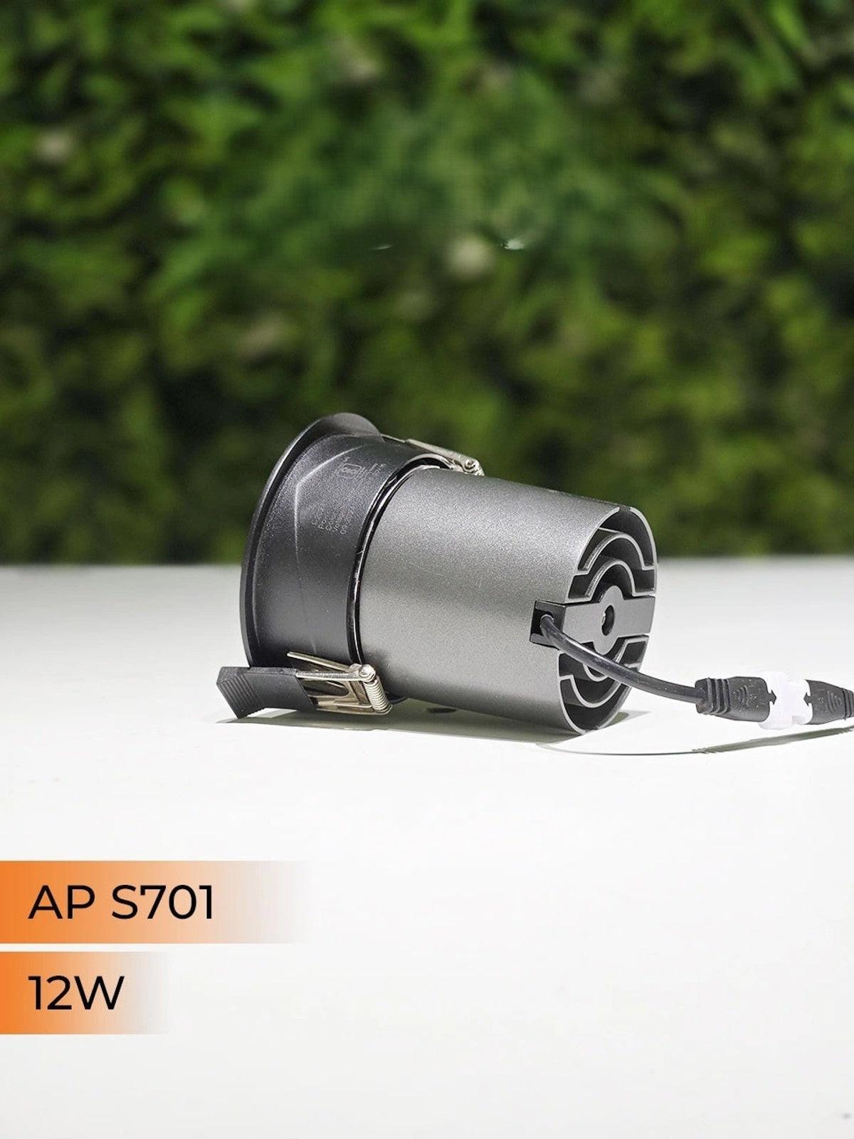 S 701 12W black deep recessed COB downlight PB reflector anti glare LED ceiling spotlight for modern interior lighting