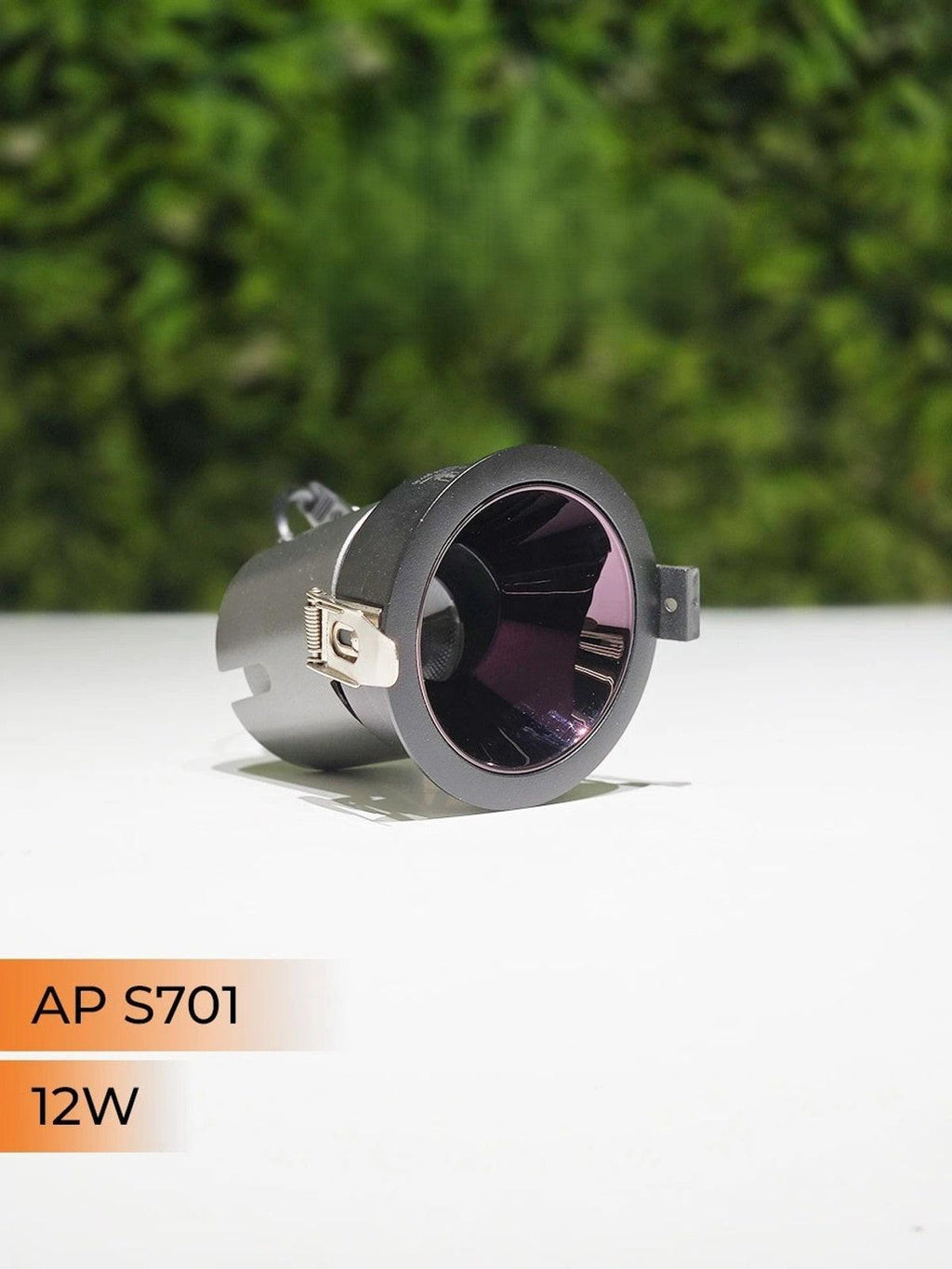 S 701 12W black deep recessed COB downlight PB reflector anti glare LED ceiling spotlight for modern interior lighting