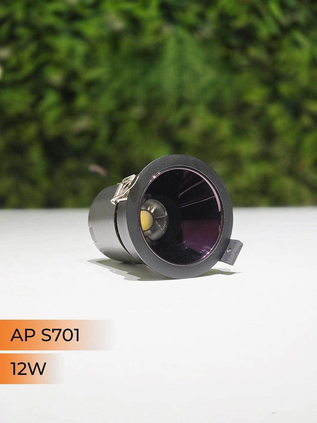 S 701 12W black deep recessed COB downlight PB reflector anti glare LED ceiling spotlight for modern interior lighting